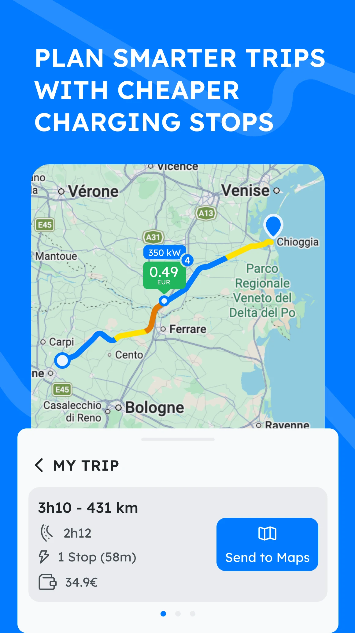 Chargeprice: EV map & prices screenshot